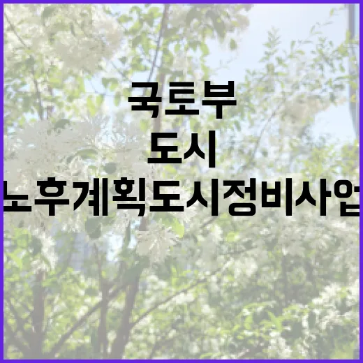 국토부 노후계획도시…