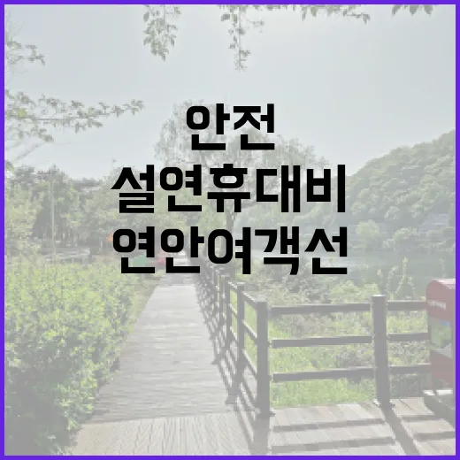 연안여객선 안전점검…