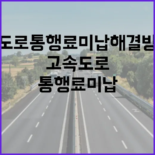 고속도로 통행료 미…