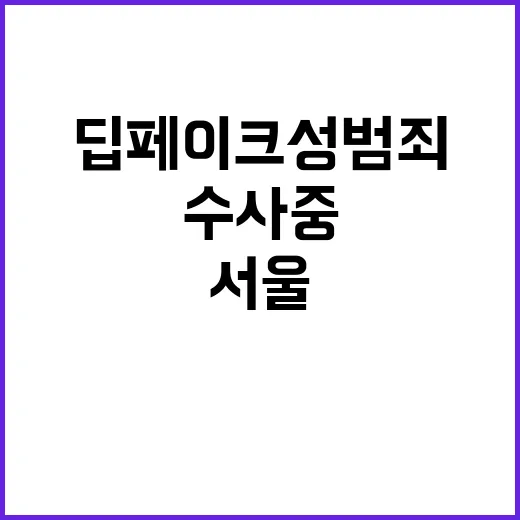 딥페이크 성범죄 서…