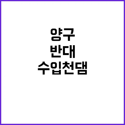 수입천댐 반대… 양…