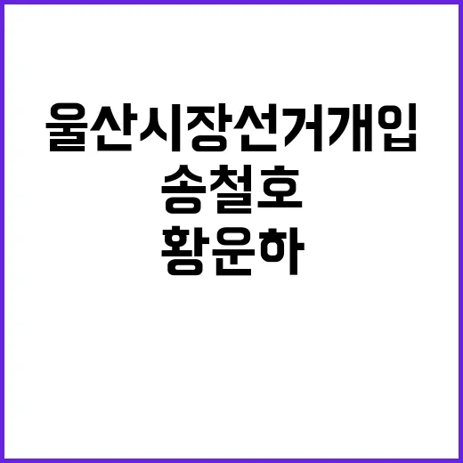 ‘울산시장 선거개입’ 송철호·황운하 징역형 구형!