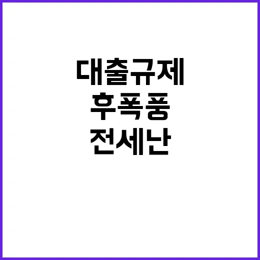 전세난 대출 규제 …