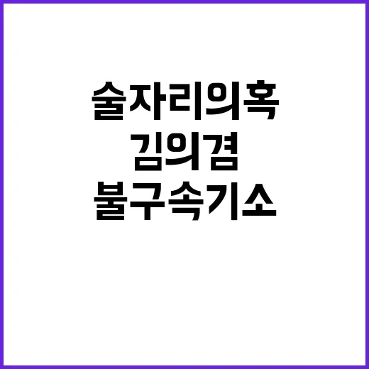 김의겸 불구속 기소 술자리 의혹 파장 커진다!