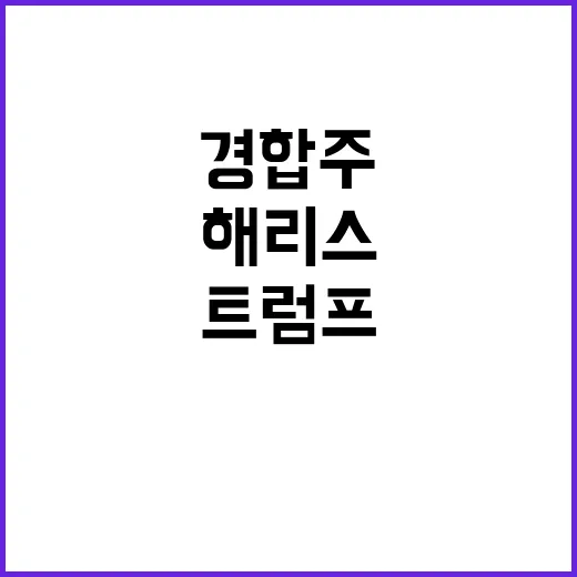 해리스 트럼프 경합주에서 지지율 변화 없이 대결