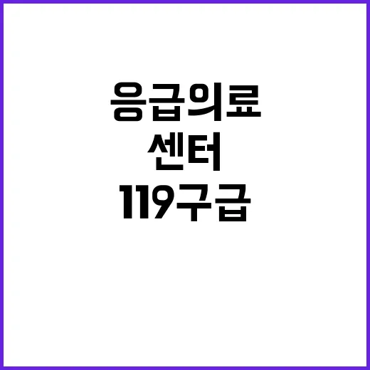 응급의료 행안장관 서울 119 구급센터 방문했다!