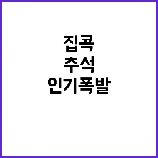 추석 집콕 선택 귀…