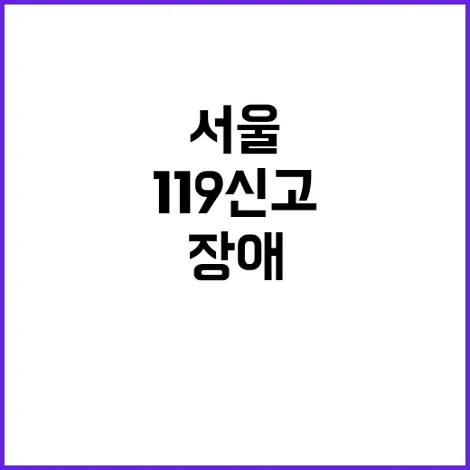 119 신고 장애 서울에서 45분만에 완전 복구!