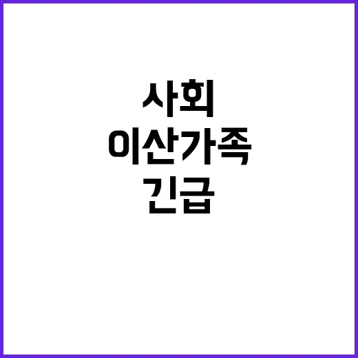 이산가족 문제 국제사회 관심 요청! 긴급한 사안!