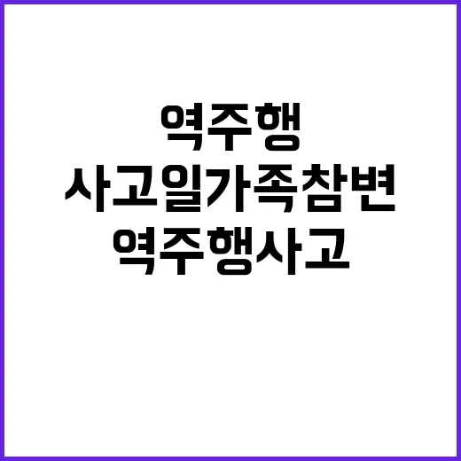 역주행 사고 일가족…