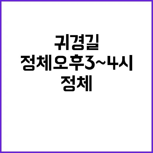 고속도로 정체 오후…