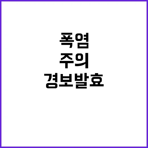 폭염경보 발효…수도권 소나기 주의 필수!