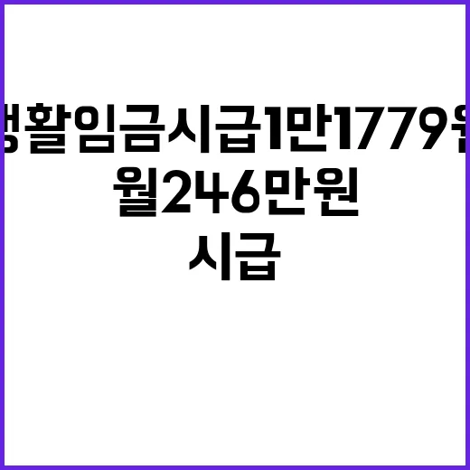 생활임금 시급 1만1779원 월 246만원 확정!