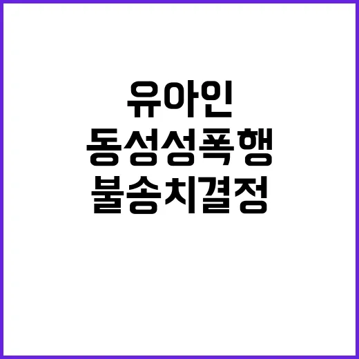 유아인 동성 성폭행 불송치 결정의 충격 진실!