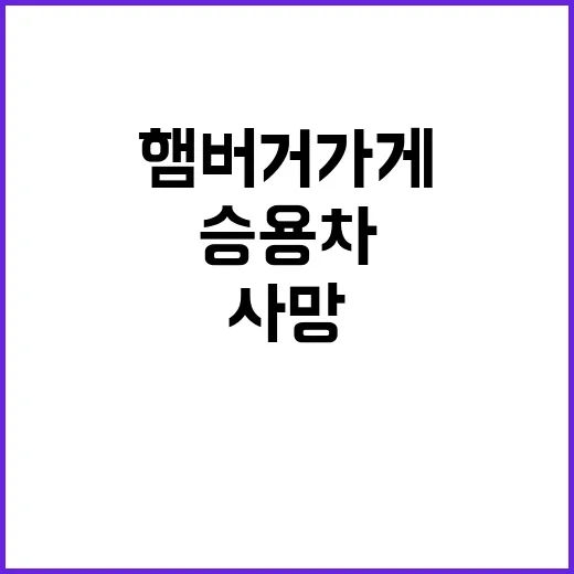 승용차 햄버거 가게 강타…사망·부상 사건 발생!