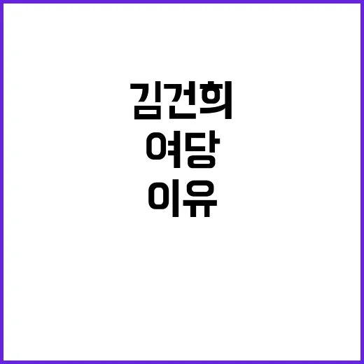 김건희리스크 여당의…