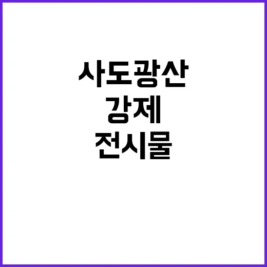 사도광산 전시물 조선인 강제노동 명기 필수!