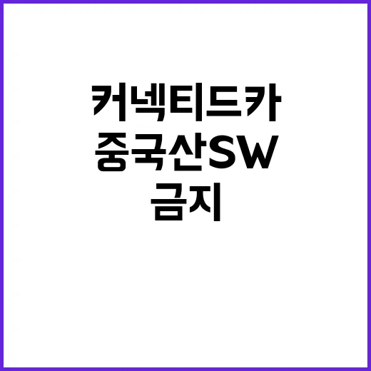 커넥티드카 중국산 SW 사용 금지 이유는?