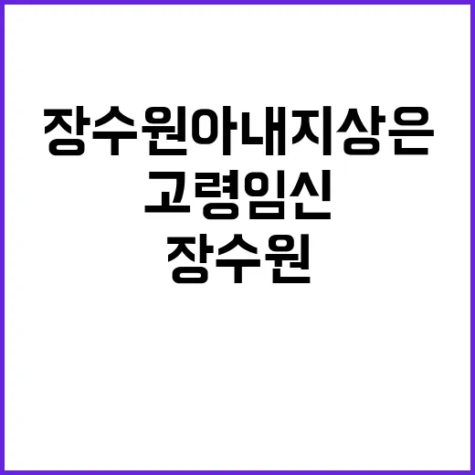 고령 임신 장수원 …