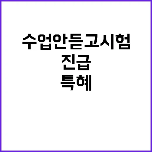 의대 진급 특혜 수업 안 듣고 시험만으로!