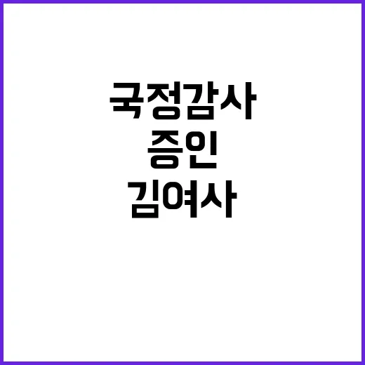 김여사 국정감사 증…