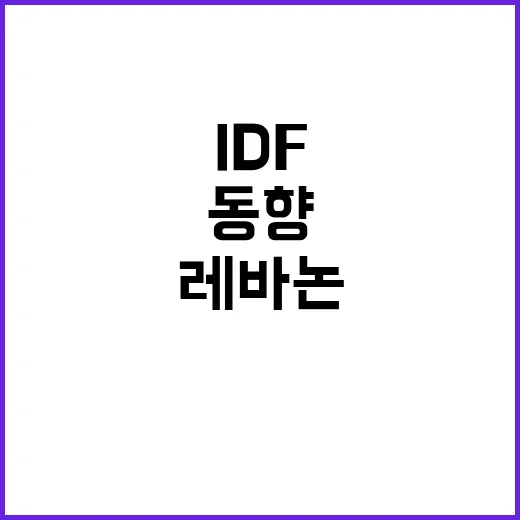 레바논 수상한 동향 IDF 발포 후 조사 중!