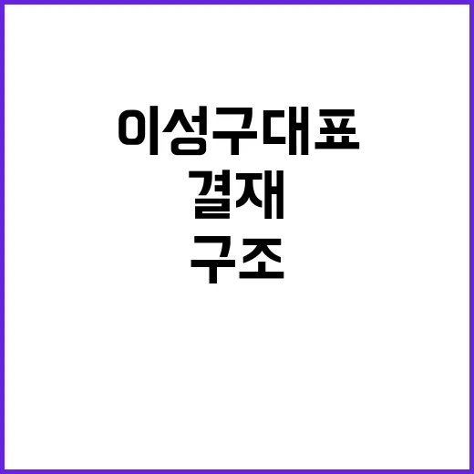 이성구 대표 대행 구조조정 결재 후 사의 논란!