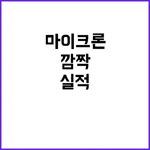 깜짝 실적 마이크론…