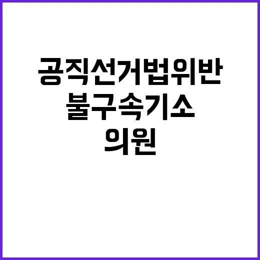 정동영 의원 공직선거법 위반 불구속 기소 사실!