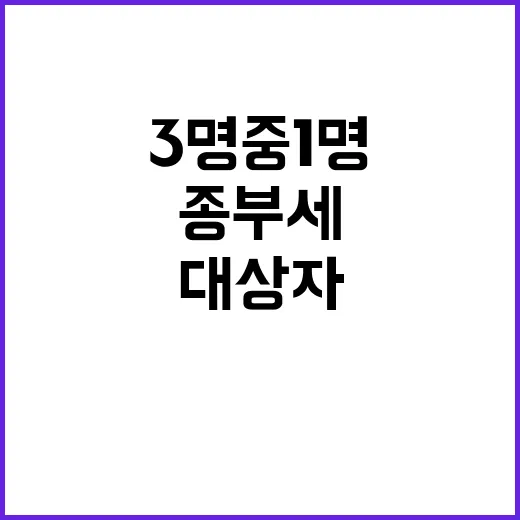 종부세 대상자 3명…