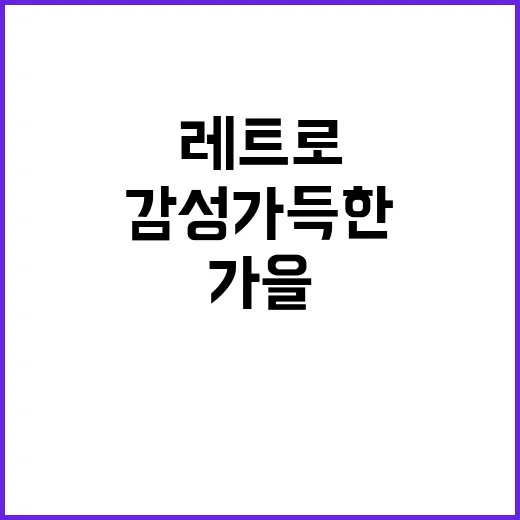 가을 감성 가득한 …