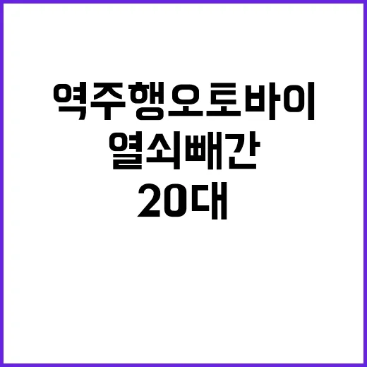 역주행 오토바이 20대 열쇠 빼간 사건의 유죄!