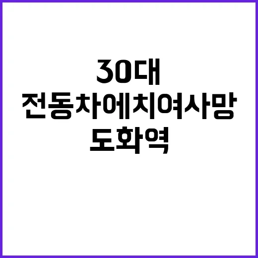 도화역 사고 30대 여성 전동차에 치여 사망