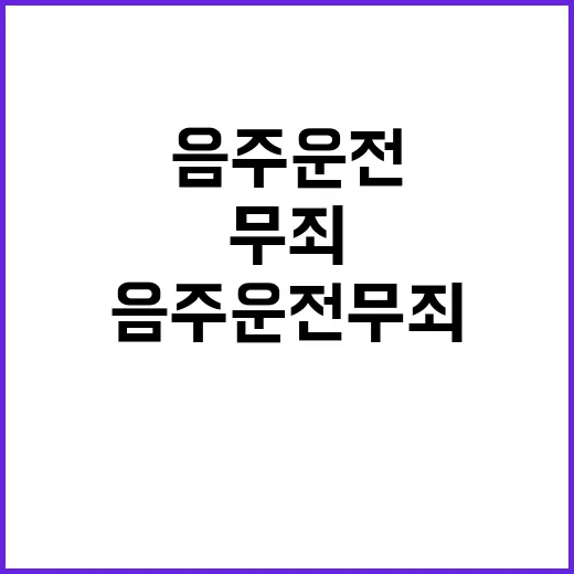 음주운전 무죄 CC…