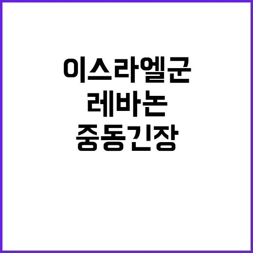 중동 긴장 이스라엘…