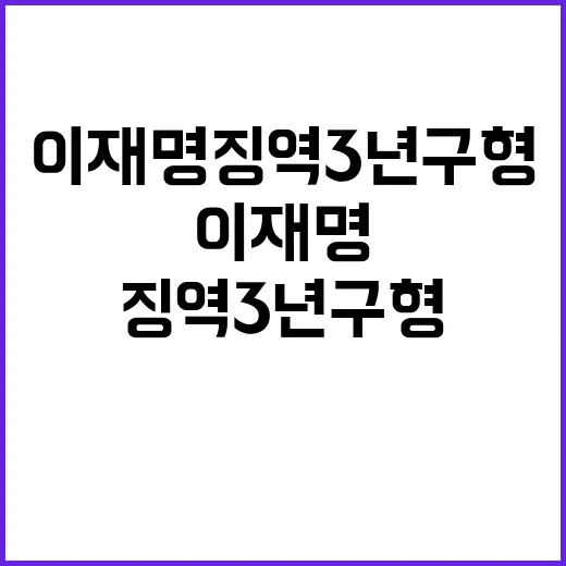 이재명 징역 3년 구형…억지 사건으로 반발!