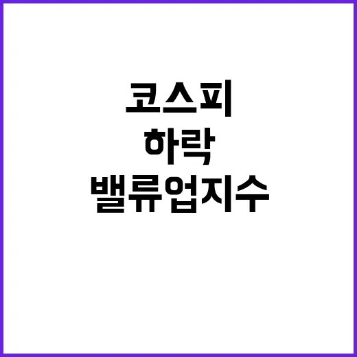 밸류업 지수 하락 …