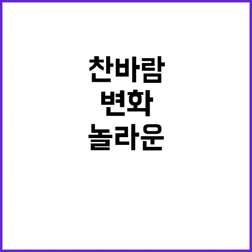 찬바람 출근길 날씨…