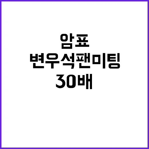 변우석 팬미팅 매크로로 암표 거래 30배 폭증!