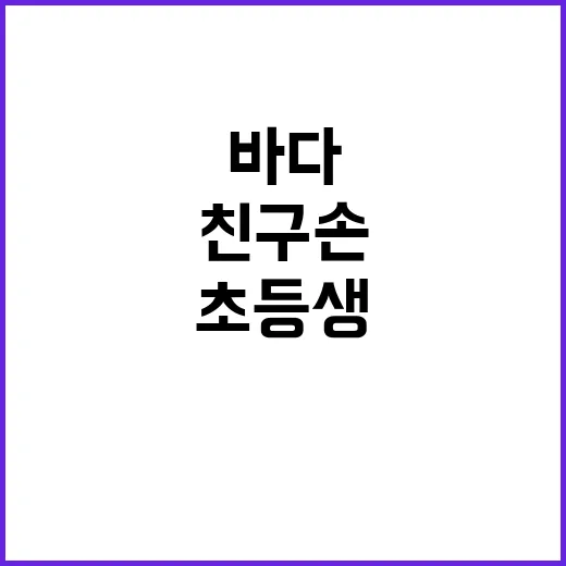 바다 사고 초등생 친구 손 놓쳐 안타까운 사망!