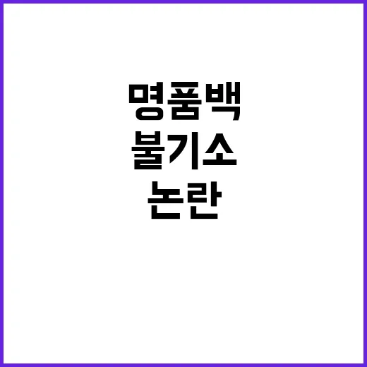 명품백 불기소 논란…