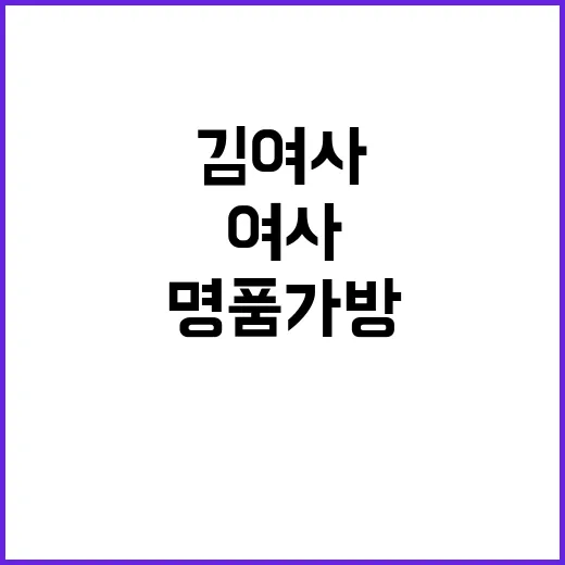 명품가방 김여사 무…