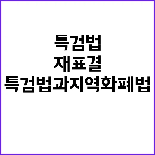 특검법과 지역화폐법…