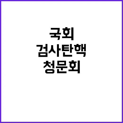 한동훈 검사 탄핵 …