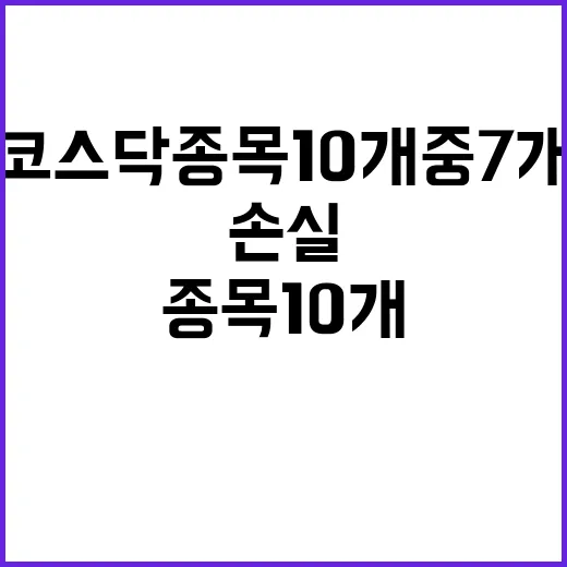 코스닥 종목 10개…