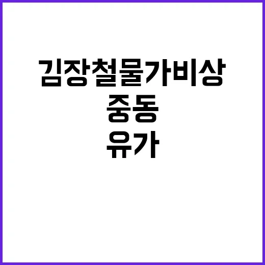 김장철 물가 비상 …