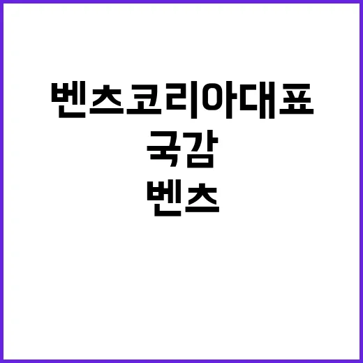 벤츠코리아 대표 국…