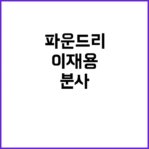 이재용의 결단 파운…