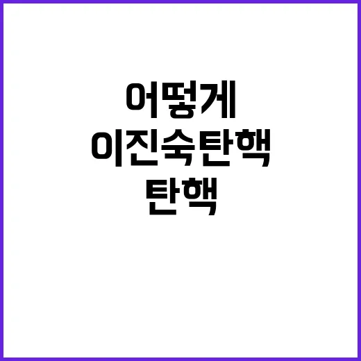 이진숙 “탄핵 없이 삶은 어떻게 달라졌을까?”