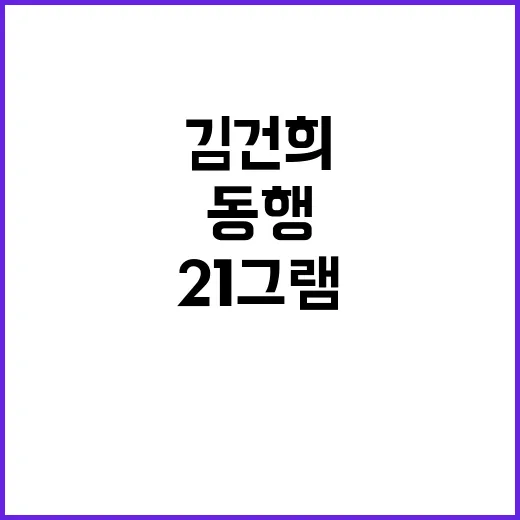 21그램 김건희 연관 동행명령 소식!